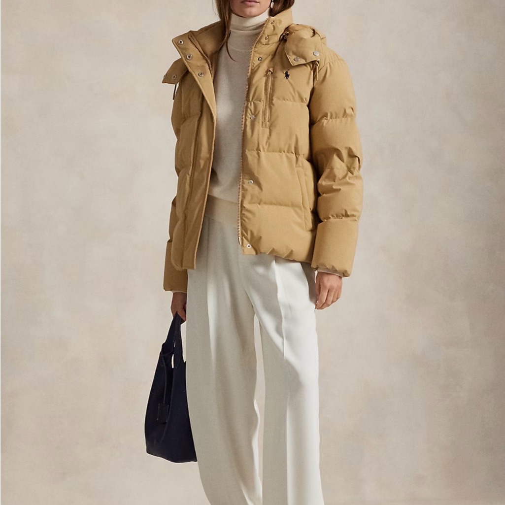 Polo Ralph Lauren - Womenâs - Mid-Weight Down Puffer Jacket - Camel - Medium